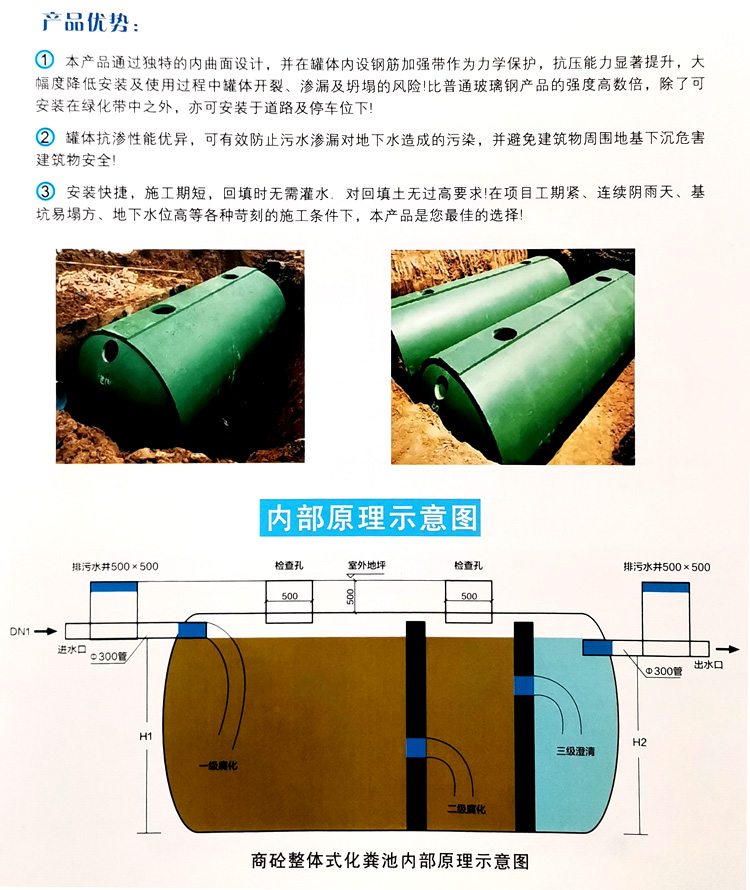 甘泉玻璃钢化粪池